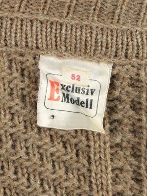 Vintage Exclusiv Modell Mens Cable Knit Cardigan 90s 52 Brown -IL2150-148119