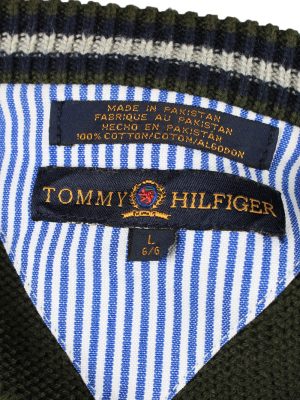 Vintage Tommy Hilfiger Mens Crew Neck Jumper 90s L Dark Green -IL2153-148131