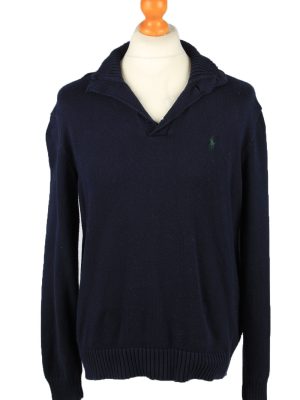 Vintage Polo Mens Jumper Pullover 90s M Navy -IL2155-0