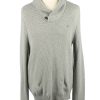 Vintage Tommy Hilfiger Mens Button Neck Jumper 90s L Grey -IL2157-0