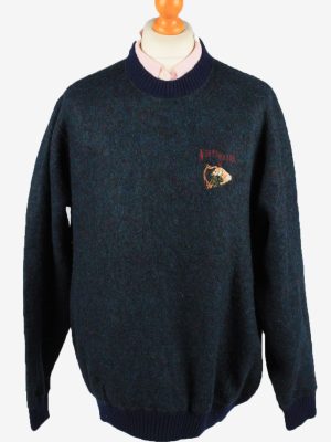 Vintage North Shone Unisex Crew Neck Jumper XL Navy -IL2180-0