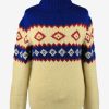 Vintage Womens Turtle Neck Jumper Pullover UK 12 Multi IL2187-0