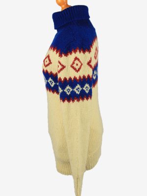 Vintage Womens Turtle Neck Jumper Pullover UK 12 Multi IL2187-148777