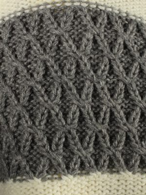 Vintage Womens Knit Cable Cardigan UK 12 Grey IL2191-148795