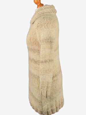 Vintage Womens Knit Cable Cardigan UK 8 Beige IL2193-148802
