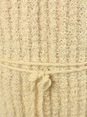 Vintage Womens Knit Cable Cardigan UK 16 Beige IL2195-148811