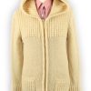 Vintage Gaeltarra Womens Knit Cable Cardigan UK 10/12 Beige IL2196-0