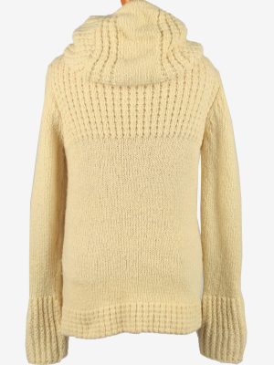 Vintage Gaeltarra Womens Knit Cable Cardigan UK 10/12 Beige IL2196-148814