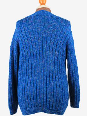 Vintage Womens Cable Button Up Cardigan UK 12 Blue -IL2200-148830
