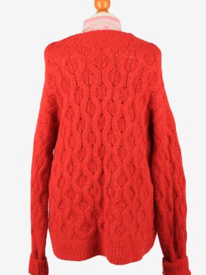 Vintage Womens Cable Jumper UK 18 Red -IL2207-148858