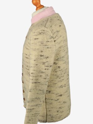 Vintage Mens Knit Button Up Cardigan M Beige -IL2215-148889