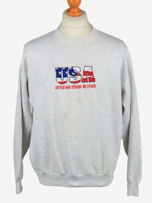 Vintage MC Sport Mens College Sweatshirt Top L Grey Marl -SW2673-0