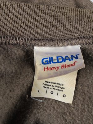 Vintage Gildan Mens College Sweatshirt Top L Brown -SW2679-149046