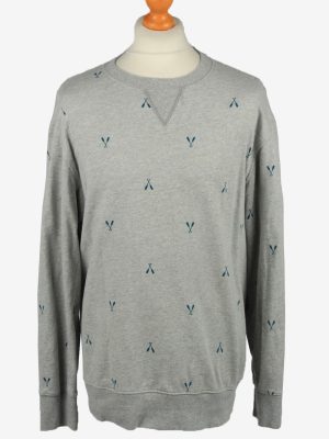 Vintage Merona Mens College Sweatshirt Top XL Grey -SW2685-0