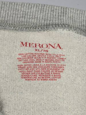 Vintage Merona Mens College Sweatshirt Top XL Grey -SW2685-149070