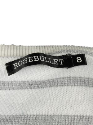 Vintage Rosebullet Womens Crew Neck Top Pullover Size 8 White -SW2688-149082