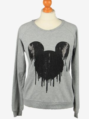 Vintage Disney Womens Crew Neck Sweatshirt Top M Grey -SW2689-0