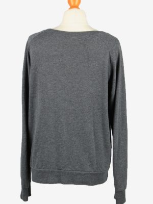 Vintage Disney Womens Wide Neck Sweatshirt Top L Dark Grey -SW2693-149101