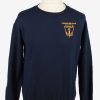 Vintage Gildan Mens College Sweatshirt Top S Navy -SW2714-0