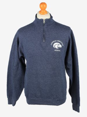 Vintage Jerzees Mens College Sweatshirt Top S Navy -SW2719-0