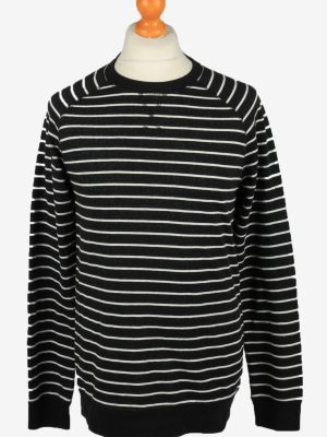 Vintage Unvibe Mens College Sweatshirt Top L Black -SW2722-0