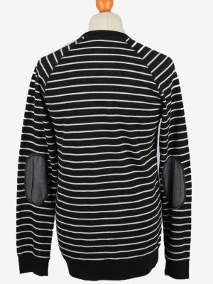 Vintage Unvibe Mens College Sweatshirt Top L Black -SW2722-149217