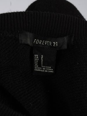 Vintage Forever 21 Mens Crew Neck Sweatshirt Top S Black -SW2723-149222