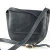 Leather Mini Shoulder Bag Womens Vintage 1980s Navy -BG1170-0