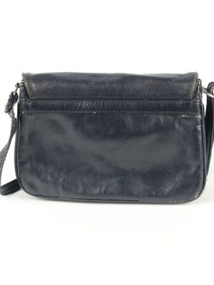 Leather Mini Shoulder Bag Womens Vintage 1980s Black -BG1176-152716