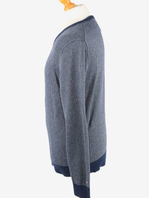 Tommy Hilfiger V Neck Jumper Sweater Vintage Mens L Grey Marl -IL2340-152317