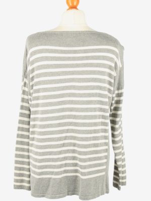 Chaps Wide Neck Jumper Sweater Vintage Womens L Grey -IL2357-152386