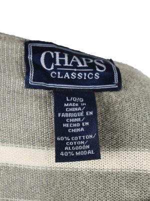 Chaps Wide Neck Jumper Sweater Vintage Womens L Grey -IL2357-152387