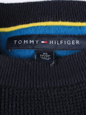 Tommy Hilfiger Crew Neck Jumper Sweater Vintage Mens XS Navy -IL2360-152399