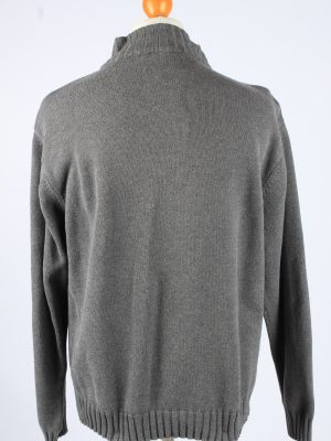 Chaps Button Neck Jumper Pullover Vintage Mens XL Grey -IL2366-152433