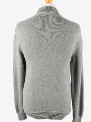 Chaps Zip Neck Jumper Pullover Vintage Mens M Grey -IL2367-152437