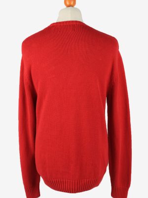 Chaps Crew Neck Jumper Pullover Vintage Mens L Red -IL2372-152457