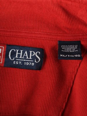 Chaps Zip Neck Jumper Pullover Vintage Mens XL Red -IL2373-152462