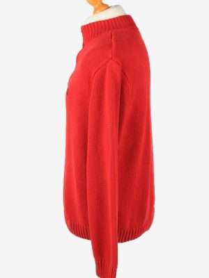 Chaps Zip Neck Jumper Pullover Vintage Mens XL Red -IL2374-152464