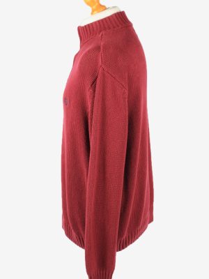 Chaps Zip Neck Jumper Pullover Vintage Mens L Bordeaux -IL2375-152468