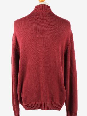 Chaps Zip Neck Jumper Pullover Vintage Mens L Bordeaux -IL2375-152469