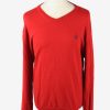 Chaps V Neck Jumper Pullover Vintage Mens L Red -IL2380-0