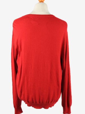 Chaps V Neck Jumper Pullover Vintage Mens L Red -IL2380-152489