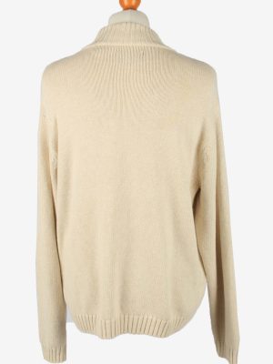 Chaps Zip Neck Jumper Pullover Vintage Mens XXL Beige -IL2381-152493