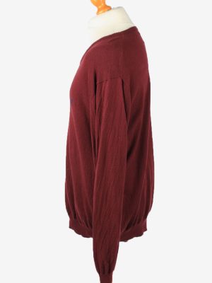 Chaps V Neck Jumper Pullover Vintage Mens L Plum -IL2383-152500
