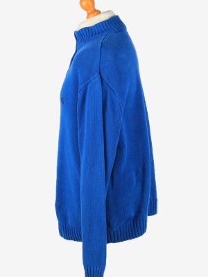 Chaps Zip Neck Jumper Pullover Vintage Mens XL Blue -IL2385-152508