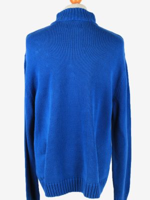 Chaps Zip Neck Jumper Pullover Vintage Mens XL Blue -IL2385-152509