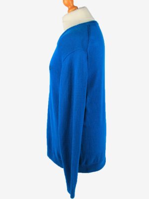 Chaps V Neck Jumper Pullover Vintage Mens L Blue -IL2386-152512