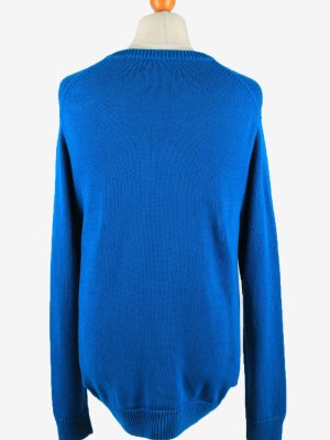 Chaps V Neck Jumper Pullover Vintage Mens L Blue -IL2386-152513