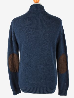 Chaps Button Neck Jumper Pullover Vintage Mens M Navy -IL2390-152529