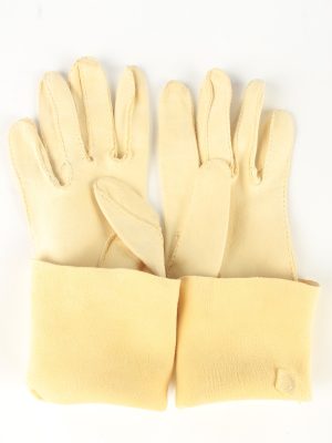 Dress Gloves Vintage Womens 6" Beige -G437-151808